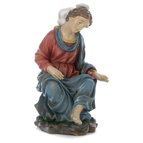 Resin Holy Family with sitting Mary for 60 cm nativity scene 4