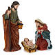 Holy Family for 80 cm nativity scene in painted resin s1