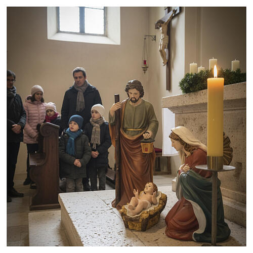 Nativité 80 cm résine peinte 2