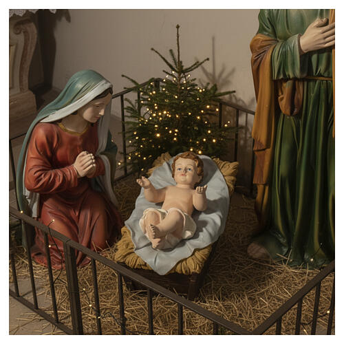 Holy Family 100 cm in painted resin 4