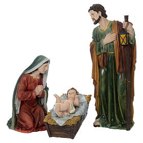 39" Painted Holy Family, resin