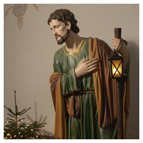 39" Painted Holy Family, resin 8