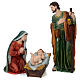 39" Painted Holy Family, resin s1