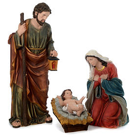 59" Painted Holy Family, resin