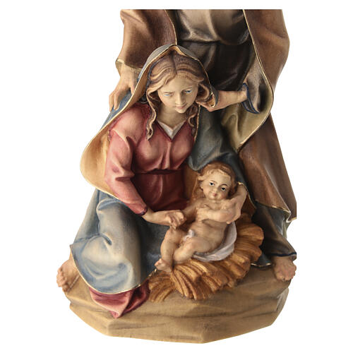 Baroque Nativity Scene in painted wood from Valgardena 3
