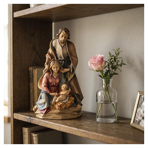Natività Barocca legno dipinto Valgardena 2