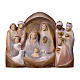 Western Nativity Scene in painted wood from Valgardena s1