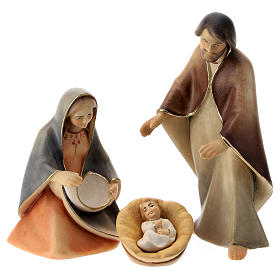Nativité L'espoir bois peint Val Gardena 4 pièces