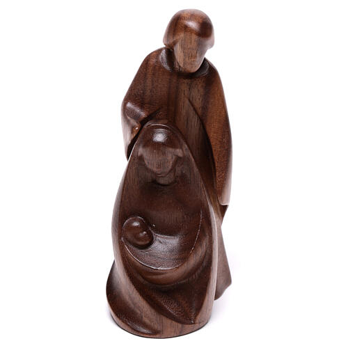 Holy Family The Joy model, 2 pcs Valgardena walnut wood 5