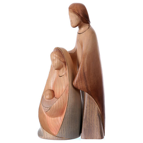 Holy Family The Joy, 2 pcs Valgardena ash wood watercolour 4