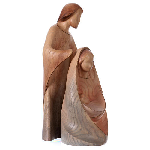 Holy Family The Joy, 2 pcs Valgardena ash wood watercolour 5