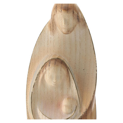 Holy Family Tenderness, painted Valgardena ash wood 2