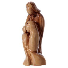 Holy Family statue in Bethlehem olive wood, stylized 20 cm