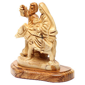 Escape to Egypt Statue Scene in Olive wood from Bethlehem 15 cm