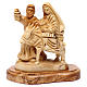 Escape to Egypt Statue Scene in Olive wood from Bethlehem 15 cm s1