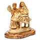 Escape to Egypt Statue Scene in Olive wood from Bethlehem 15 cm s3