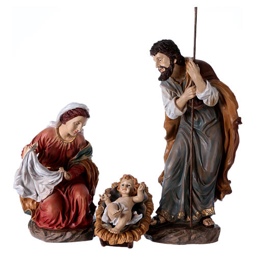 Nativity in 3 pieces, resin 61 cm 1