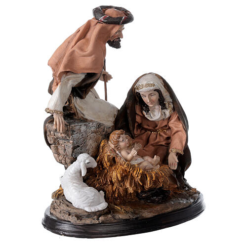 Nativity in resin with base 23 cm 3