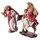 Flight into Egypt in 2 pieces, resin and fabric, red mantles 24 cm s3
