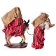 Flight into Egypt in 2 pieces, resin and fabric, red mantles 24 cm s5