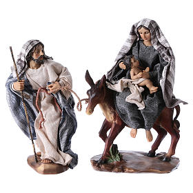 Heilige Familie: Flucht nach Ägypten 24cm graue Harz