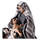 Flight into Egypt in 2 pieces, resin and fabric, grey mantles 24 cm s2