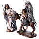 Flight into Egypt in 2 pieces, resin and fabric, grey mantles 24 cm s3