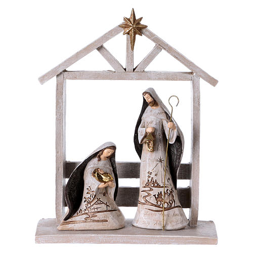White Nativity Scene in 6 pieces 30 cm 2