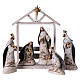 White Nativity Scene in 6 pieces 30 cm s1
