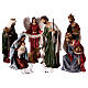 Multicolored Nativity Scene 32 cm, set of 8 figurines s1
