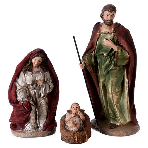 Colored Nativity Scene 28 cm, set of 8 figurines 2