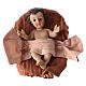 Natività 3 pezzi 26 cm resina e stoffa s2