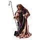 Natività 3 pezzi 26 cm resina e stoffa s4