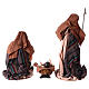 Natività 3 pezzi 26 cm resina e stoffa s5