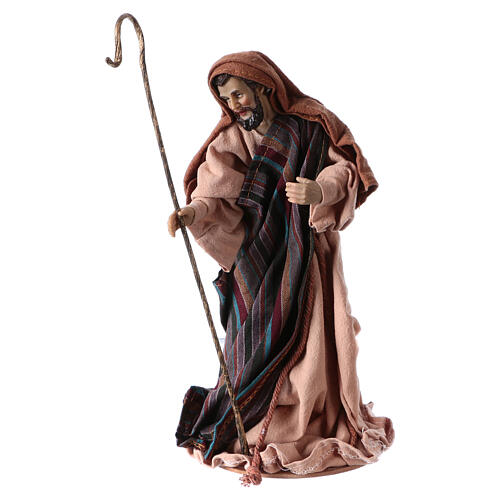 Natividade 3 peças 26 cm resina e tecido 4