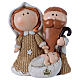 Holy Family, in colored resin 10 cm s1