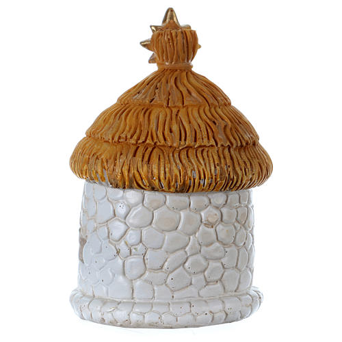 Heilige Familie mit Palme und Licht 9.5cm Harz 3