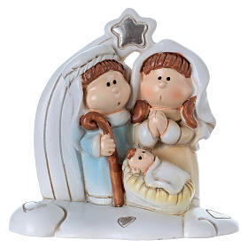 Nativity Scene in colored resin 8 cm