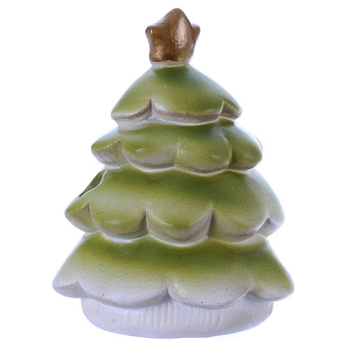 Sapin de Noël avec Sainte Famille lumières internes 9 cm 3