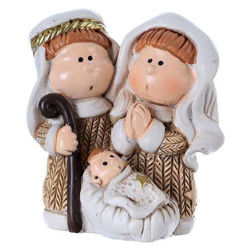 Nativity in painted resin 6 cm 1