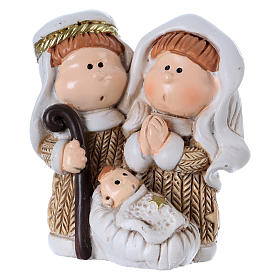Nativité en résine colorée base unique 6 cm