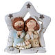 Star with Holy Family in painted resin 8.5 cm s1