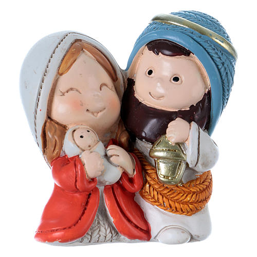 Resin Holy Family, painted figurine 5.5 cm 1