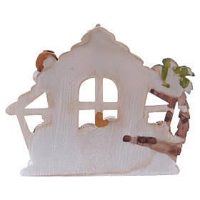 Capanna in resina 10 personaggi presepe 15 cm