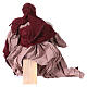 Natividade resina e tecido cor-de-rosa cor-de-vinho para presépio com figuras altura média 36 cm s5