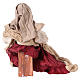 Natividade tecido cor de marfim cor-de-vinho para presépio em resina com figuras altura média 36 cm s5