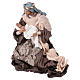 Holy Family 25 cm resin and blue and brown cloth s3