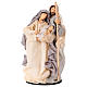 Holy Family 25 cm resin and pink and grey cloth s1