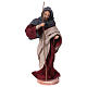 Holy Family 25 cm resin and pink and burgundy cloth s4