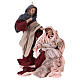 Natividade resina tecido cor-de-rosa cor-de-vinho para presépio com figuras altura média 25 cm s1